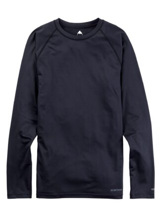 Burton Men's Midweight X Base Layer Crewneck, True Black / Gray Heather