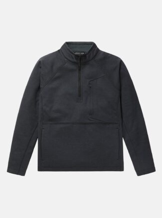 Burton Women's Multipath Grid Quarter-Zip Fleece, True Black