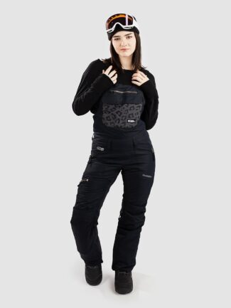 Horsefeathers Stella Bib Pants black cheetah - Every Snow Day
