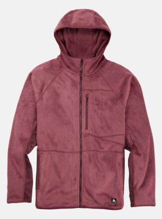Burton Men's Stockrun Warmest Hooded Full-Zip Fleece, Almandine