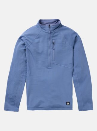 Burton Women's Stockrun Grid Half-Zip Fleecelate Blue