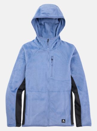 Burton Women's Stockrun Warmest Hooded Full-Zip Fleecelate Blue