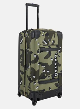 Burton 4 Wheel Double Deck 86L Travel Bag, Forest Moss Cookie Camo